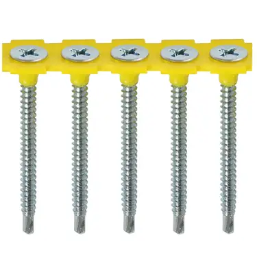 Click Here To Enlarge This Photo Of TIMCO Collated Drywall Self-Drilling Bugle Head Silver Screws