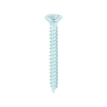 Click Here To Enlarge This Photo Of TIMCO Twin-Threaded Countersunk Silver Woodscrews