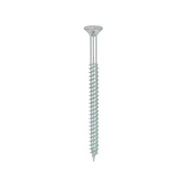 Click Here To Enlarge This Photo Of TIMCO Twin-Threaded Countersunk Silver Woodscrews