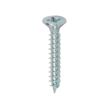 Click Here To Enlarge This Photo Of TIMCO Twin-Threaded Countersunk Silver Woodscrews