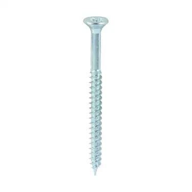 Click Here To Enlarge This Photo Of TIMCO Twin-Threaded Countersunk Silver Woodscrews