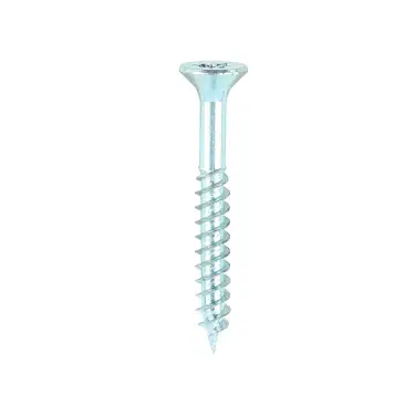 Click Here To Enlarge This Photo Of TIMCO Twin-Threaded Countersunk Silver Woodscrews