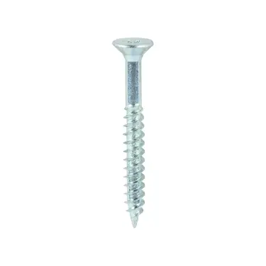 Click Here To Enlarge This Photo Of TIMCO Twin-Threaded Countersunk Silver Woodscrews