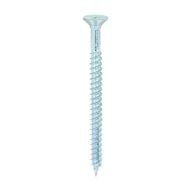 Click Here To Enlarge This Photo Of TIMCO Twin-Threaded Countersunk Silver Woodscrews