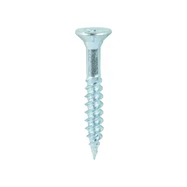 Click Here To Enlarge This Photo Of TIMCO Twin-Threaded Countersunk Silver Woodscrews