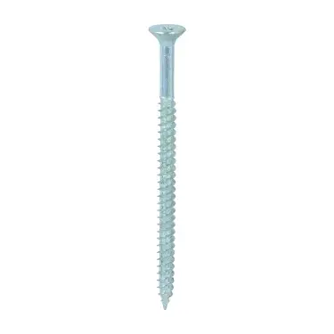 Click Here To Enlarge This Photo Of TIMCO Twin-Threaded Countersunk Silver Woodscrews