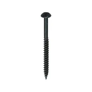 Click Here To Enlarge This Photo Of TIMCO Twin-Threaded Round Head Black Woodscrews