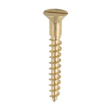 Click Here To Enlarge This Photo Of TIMCO Solid Brass Countersunk Woodscrews