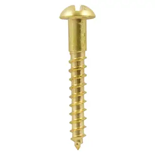 TIMCO Solid Brass Round Head Woodscrews