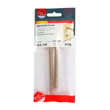 Click Here To Enlarge This Photo Of TIMCO Solo Advanced Hex Head Gold Coach Woodscrews