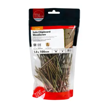 Click Here To Enlarge This Photo Of TIMCO Solo Countersunk Gold Woodscrews