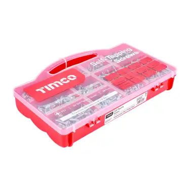 Click Here To Enlarge This Photo Of TIMCO Self-Tapping Silver Screws Mixed Tray - STSTRAY