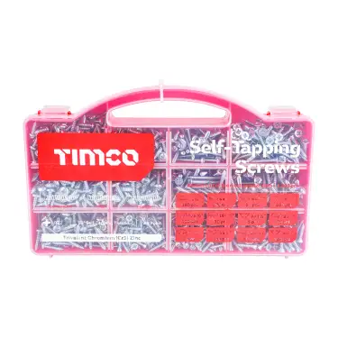 Click Here To Enlarge This Photo Of TIMCO Self-Tapping Silver Screws Mixed Tray - STSTRAY