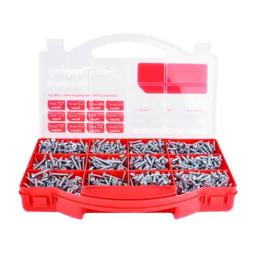 Click Here To Enlarge This Photo Of TIMCO Self-Tapping Silver Screws Mixed Tray - STSTRAY