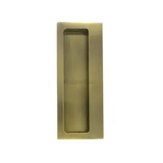 C1862-AT M&period;Marcus Heritage Brass Offset Flush Pull for Swing Door Antique Brass finish