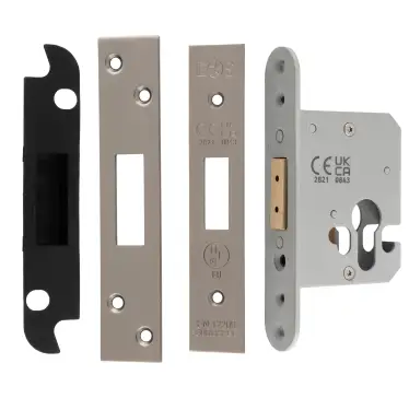 Click Here To Enlarge This Photo Of EDS5025MBRZ  - Carlisle Brass Easi-T Heavy Duty 64mm Euro Profile Deadlock &lpar;Square Corners&rpar; Matt Bronze