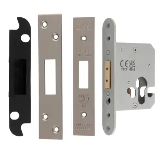 EDS5025MBRZ  - Carlisle Brass Easi-T Heavy Duty 64mm Euro Profile Deadlock &lpar;Square Corners&rpar; Matt Bronze