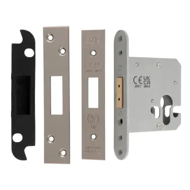 Click Here To Enlarge This Photo Of EDS5030MBRZ  - Carlisle Brass Easi-T Heavy Duty 76mm Euro Profile Deadlock &lpar;Square Corners&rpar; Matt Bronze
