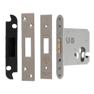 EDS5030MBRZ  - Carlisle Brass Easi-T Heavy Duty 76mm Euro Profile Deadlock &lpar;Square Corners&rpar; Matt Bronze