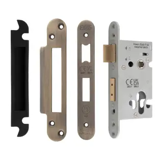 ESS5025AB&sol;R  - Carlisle Brass Easi-T Heavy Duty 64mm Euro Profile Sashlock &lpar;Radius Corners&rpar; Antique Brass