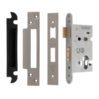 ESS5025MBRZ  - Carlisle Brass Easi-T Heavy Duty 64mm Euro Profile Sashlock &lpar;Square Corners&rpar; Matt Bronze