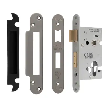 Click Here To Enlarge This Photo Of ESS5025MBRZ&sol;R  - Carlisle Brass Easi-T Heavy Duty 64mm Euro Profile Sashlock &lpar;Radius Corners&rpar; Matt Bronze