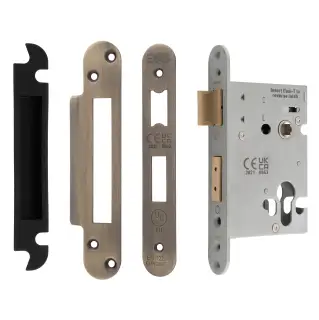 ESS5030AB&sol;R  - Carlisle Brass Easi-T Heavy Duty 76mm Euro Profile Sashlock &lpar;Radius Corners&rpar; Antique Brass