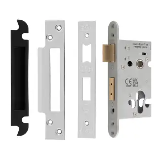 ESS5030BSS  - Carlisle Brass Easi-T Heavy Duty 76mm Euro Profile Sashlock &lpar;Square Corners&rpar; Polished Stainless Steel
