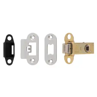 TLS5025BSS&sol;R  - Carlisle Brass Easi-T Heavy Duty 64mm Tubular Latch &lpar;Radius Corners&rpar; Polished Stainless Steel