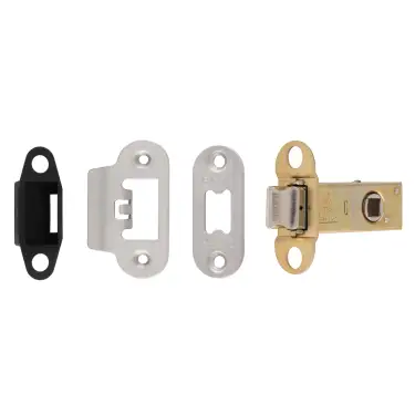 Click Here To Enlarge This Photo Of TLS5025SSS&sol;R  - Carlisle Brass Easi-T Heavy Duty 64mm Tubular Latch &lpar;Radius Corners&rpar; Satin Stainless Steel