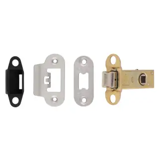 TLS5025SSS&sol;R  - Carlisle Brass Easi-T Heavy Duty 64mm Tubular Latch &lpar;Radius Corners&rpar; Satin Stainless Steel