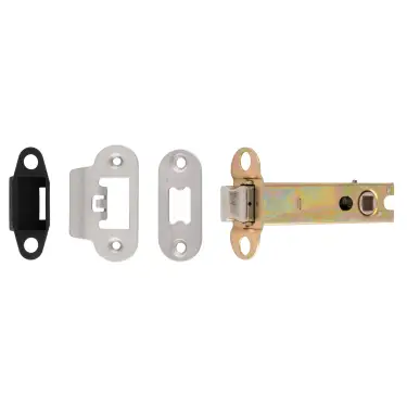 Click Here To Enlarge This Photo Of TLS5040SSS&sol;R  - Carlisle Brass Easi-T Heavy Duty 102mm Tubular Latch &lpar;Radius Corners&rpar; Satin Stainless Steel