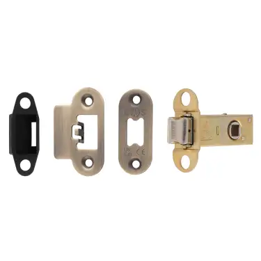 Click Here To Enlarge This Photo Of TLS5025AB&sol;R  - Carlisle Brass Easi-T Heavy Duty 64mm Tubular Latch &lpar;Radius Corners&rpar; Antique Brass
