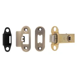 TLS5025AB&sol;R  - Carlisle Brass Easi-T Heavy Duty 64mm Tubular Latch &lpar;Radius Corners&rpar; Antique Brass