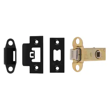 Click Here To Enlarge This Photo Of TLS5025MB  - Carlisle Brass Easi-T Heavy Duty 64mm Tubular Latch &lpar;Square Corners&rpar; Matt Black