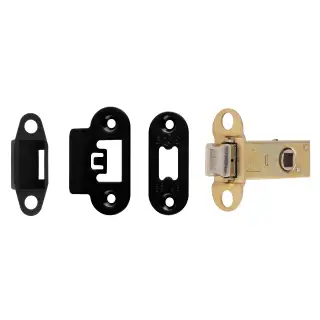 TLS5025MB&sol;R  - Carlisle Brass Easi-T Heavy Duty 64mm Tubular Latch &lpar;Radius Corners&rpar; Matt Black
