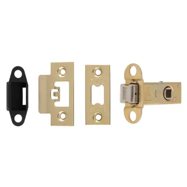 Click Here To Enlarge This Photo Of TLS5025PVD  - Carlisle Brass Easi-T Heavy Duty 64mm Tubular Latch &lpar;Square Corners&rpar; Stainless Brass