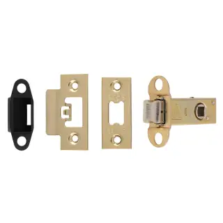 TLS5025PVD  - Carlisle Brass Easi-T Heavy Duty 64mm Tubular Latch &lpar;Square Corners&rpar; Stainless Brass