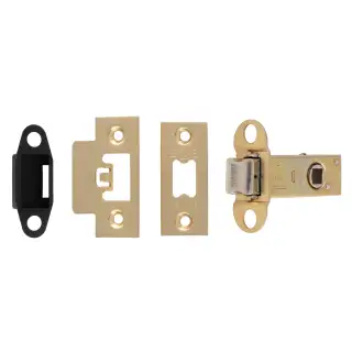 TLS5025SB  - Carlisle Brass Easi-T Heavy Duty 64mm Tubular Latch &lpar;Square Corners&rpar; Satin Brass