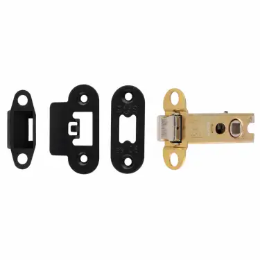 Click Here To Enlarge This Photo Of TLS5030MB&sol;R  - Carlisle Brass Easi-T Heavy Duty 76mm Tubular Latch &lpar;Radius Corners&rpar; Matt Black