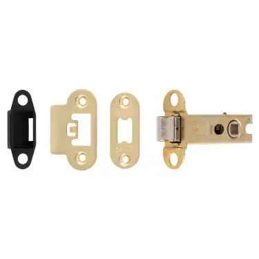 Click Here To Enlarge This Photo Of TLS5030SB&sol;R  - Carlisle Brass Easi-T Heavy Duty 76mm Tubular Latch &lpar;Radius Corners&rpar; Satin Brass