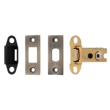Click Here To Enlarge This Photo Of TLD5025AB  - Carlisle Brass Easi-T Heavy Duty 64mm Tubular Deadbolt with 5mm Follower &lpar;Square Corners&rpar; Antique Brass