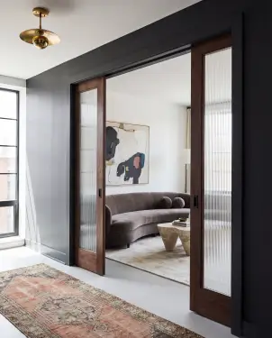 Click Here To Enlarge This Photo Of JVPDKD Frelan Hardware Jedo Double Pocket Door Kit with Soft Close&sol;Open