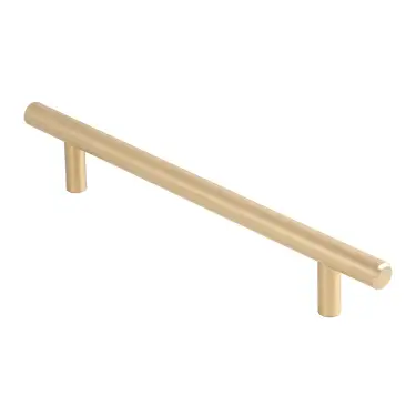 Click Here To Enlarge This Photo Of FTD445CSB - Carlisle Brass Fingertip Design 12mm Steel T-Bar Handle &lpar;160mm c&sol;c&rpar; 220mm Satin Brass