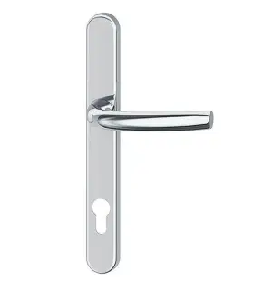 AR7550 HOPPE 92mm UPVC Lever Door Handles on Narrow Backplate &lpar;215mm c&sol;c&rpar; - Polished Chrome &lpar;50021315&rpar;