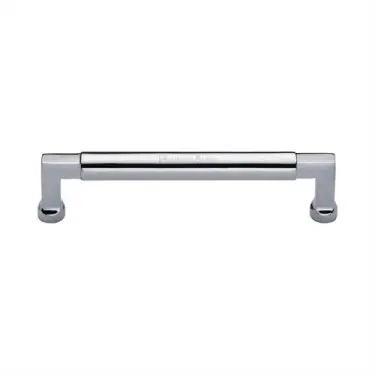 Click Here To Enlarge This Photo Of C0312 152-PC M&period;Marcus Heritage Brass Cabinet Pull Bauhaus Design 152mm CTC Polished Chrome Finish