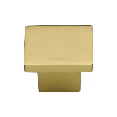 Click Here To Enlarge This Photo Of C1254 32-ULB M&period;Marcus Heritage Brass Cabinet Knob Classic Square Design 32mm Unlacquered Brass finish