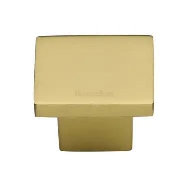 Click Here To Enlarge This Photo Of C1254 40-ULB M&period;Marcus Heritage Brass Cabinet Knob Classic Square Design 40mm Unlacquered Brass finish
