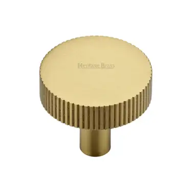 Click Here To Enlarge This Photo Of C3887 32-SB M&period;Marcus Heritage Brass Cabinet Knob Linear Disc Design 32mm Satin Brass finish