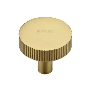 C3887 32-SB M&period;Marcus Heritage Brass Cabinet Knob Linear Disc Design 32mm Satin Brass finish